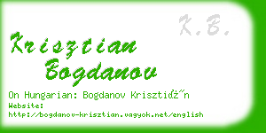 krisztian bogdanov business card